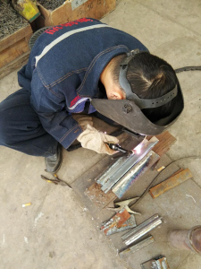 凡高博氩弧焊实操练习中